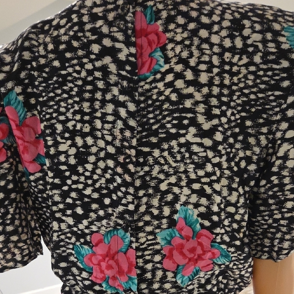Maggy London Black and Pink Floral Dress - Picture 6 of 8